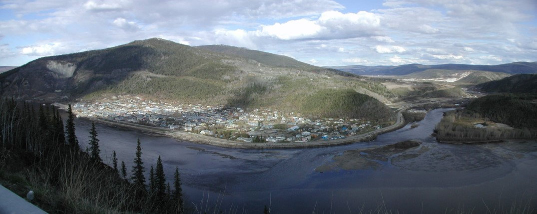 Birds eye view of Dawson City